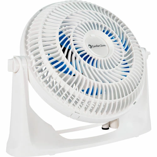 Comfort Zone® Powr Curve Performance Turbo Fan, 9", White w/Blue Blades - Image 4