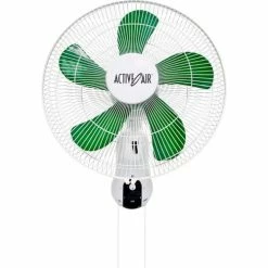 Active Air 16" Oscillating Wall Mount Fan, 3 Speeds, 2224 CFM, 120V