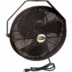 J&D Manufacturing J&D 18" Fan With Wall Ceiling Bracket 1/5 HP 1550 CFM, Black