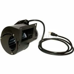 J&D Manufacturing J&D Shaded Pole Blower VBM148A-PC, Square Opening, with Damper Door and Cord, 148 CFM, 115V