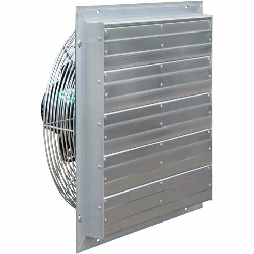 J&D Manufacturing 20" ES Shutter Fan, 1/3 HP, Single Phase