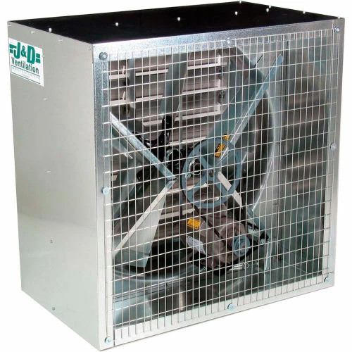 J&D Manufacturing J&D 36" Galvanized Wall Master Exhaust Fan, Belt Drive, 1hp - Image 2