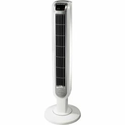 Lasko 2510 36" Tower Fan with Remote Control, 3-Speed, 110V, White