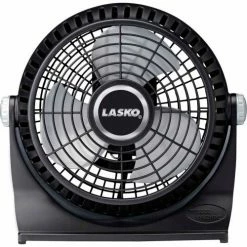 Lasko 507 10" Breeze Machine Pivoting Table Fan, 2-Speed, 110V, Black