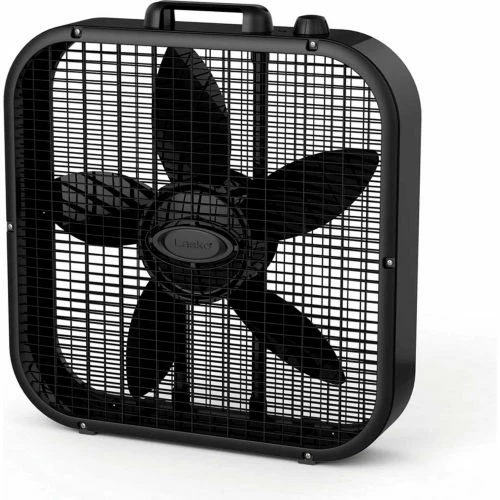 Lasko B20401 Decor Colors 20" Box Fan with Save-Smart™, 3-Speed, 110V, Black