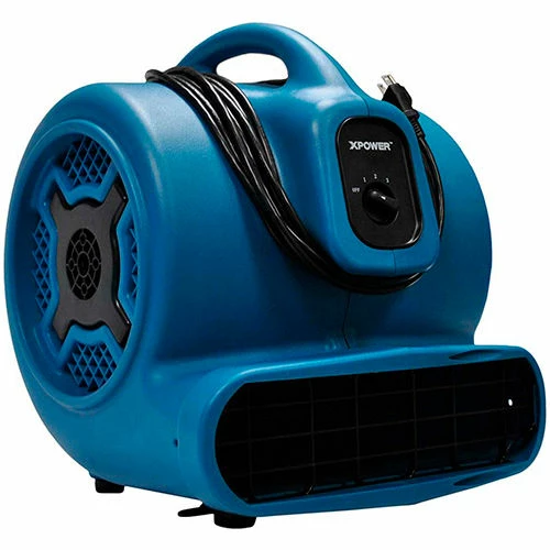 XPOWER Stackable Air Mover With 20'L Power Cord, Polypropylene, 3 Speed, 1 HP, 3600 CFM