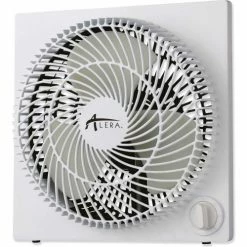 Alera® 9" 3-Speed Desktop Box Fan, Plastic, White