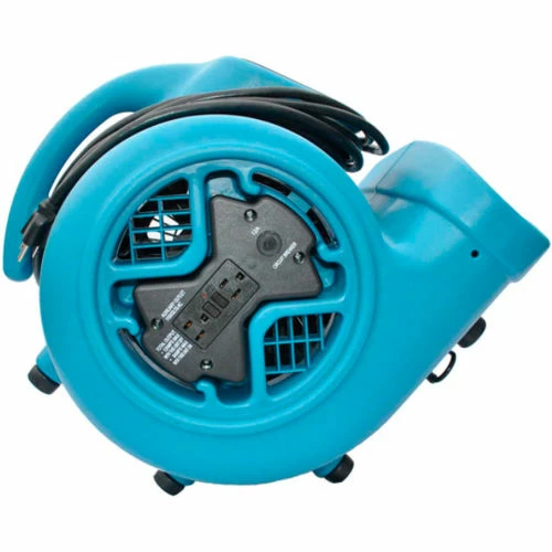 XPOWER Stackable Air Mover With GFCI Outlet For Daisy Chain, 3 Speed, 1/3 HP, 2400 CFM, Blue - Image 5
