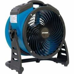XPOWER P-21AR 1100 CFM 4 Speed Industrial Axial Air Mover, Blower, Fan with Built-in Power Outlets
