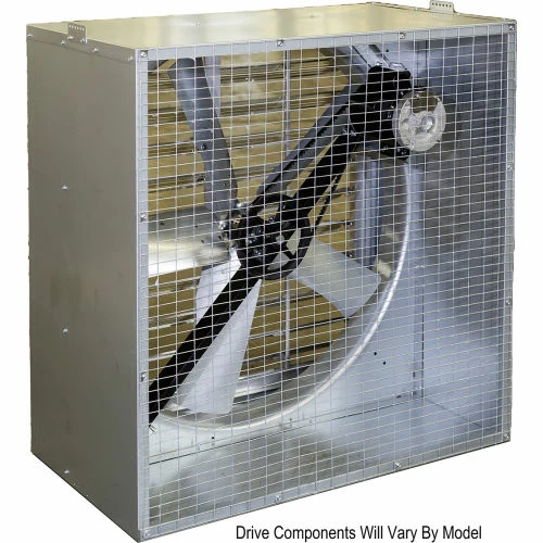 Hessaire Cabinet Exhaust Fan w/ Shutter, 48" Prop, 1HP, 19020 CFM, 1 Phase, Belt Drive - Image 2