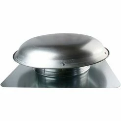 Cool Attic® Galvanized Steel Round Vent, 144" Sq. in NFA, Mill, 1/Pack