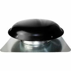 Cool Attic® Galvanized Steel Round Vent, 144" Sq. in NFA, Black, 1/Pack