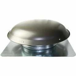 Cool Attic® Galvanized Steel Round Vent, 144" Sq. in NFA, Weathered Gray, 1/Pack